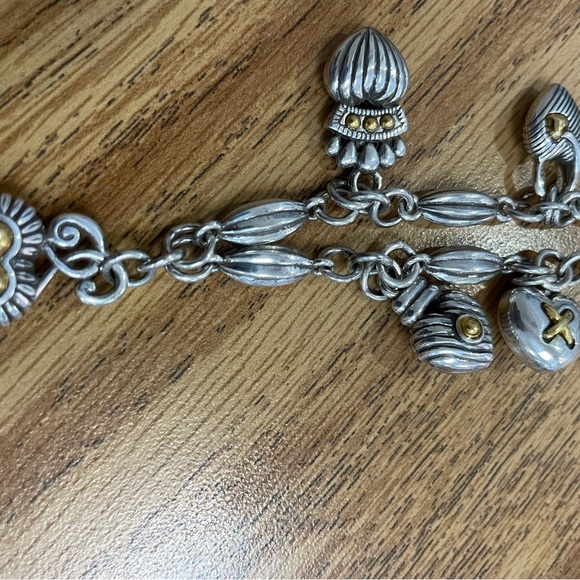 Silvertone heart ❤️ necklace multi chain belt EUC 17” - Picture 4 of 7